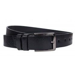 Curea batal barbati, eleganta pentru costum, din piele naturala, Negru, Latime 3.2cm, lungime pana la 180cm - CK86N