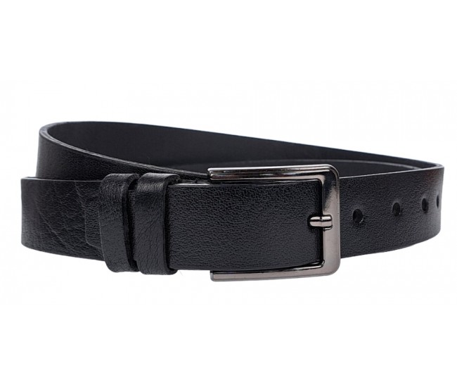 Curea batal barbati, eleganta pentru costum, din piele naturala, Negru, Latime 3.2cm, lungime pana la 180cm - CK86N