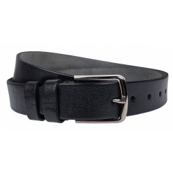 Curea batal barbati, eleganta pentru costum, din piele naturala, Negru, Latime 3.7cm, lungime pana la 180cm - CK87N