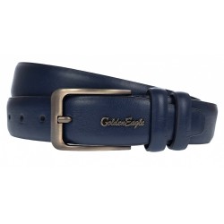 Curea barbati, eleganta, latime 3.8cm, bleumarin, piele eco - CK91BLM