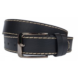 Curea barbati, casual pentru blugi, latime 3.8cm, negru, piele eco - CK96N