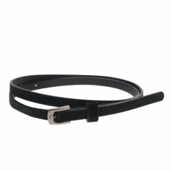 Curea dama, casual-eleganta, din piele ecologica, latime 1 cm, negru - CKD004