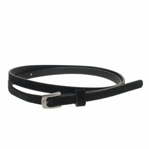 Curea dama, casual-eleganta, din piele ecologica, latime 1 cm, negru - CKD004