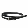 Curea dama, casual-eleganta, din piele ecologica, latime 1 cm, negru - CKD004