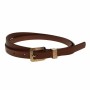 Curea dama, casual-eleganta, din piele ecologica, latime 1.3 cm, maro - CKD019