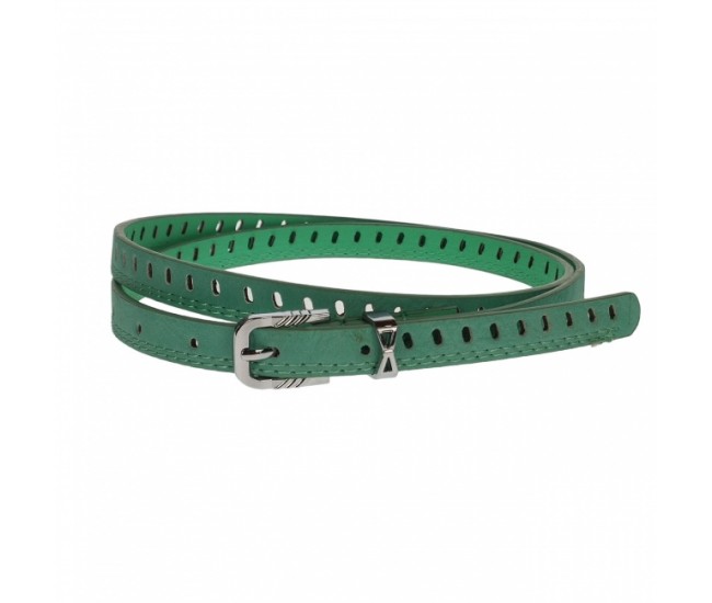Curea dama, casual-eleganta, din piele ecologica, latime 1.8 cm, verde - CKD023