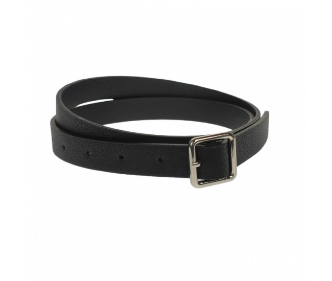 Curea dama, casual-eleganta, din piele ecologica, latime 1.8 cm, negru - CKD028