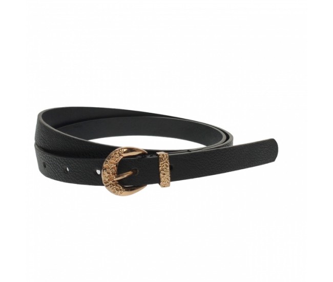 Curea dama, casual-eleganta, din piele ecologica, latime 1.8 cm, negru - CKD030