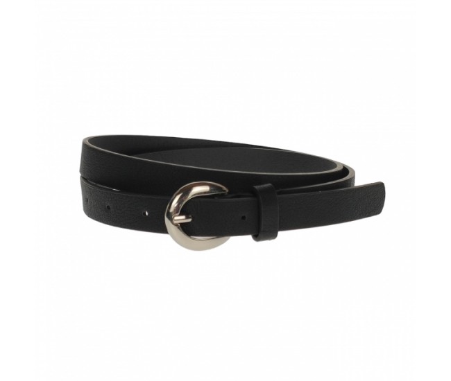 Curea dama, casual-eleganta, din piele ecologica, latime 1.8 cm, negru - CKD031