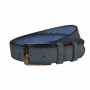 Curea barbati, casual-eleganta, din piele naturala intoarsa, latime 3.5 cm, albastru - CL007