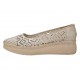 Pantofi dama bej din piele naturala perforata cu talpa ortopedica CP230BEJ