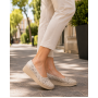 Pantofi dama bej din piele naturala perforata cu talpa ortopedica CP230BEJ