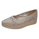 Pantofi dama bej din piele naturala perforata cu talpa ortopedica CP230BEJ