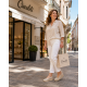 Pantofi dama bej din piele naturala perforata cu talpa ortopedica CP230BEJ