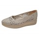 Pantofi dama bej din piele naturala perforata cu talpa ortopedica CP230BEJ
