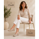 Pantofi dama negri din piele naturala perforata cu talpa ortopedica CL230N