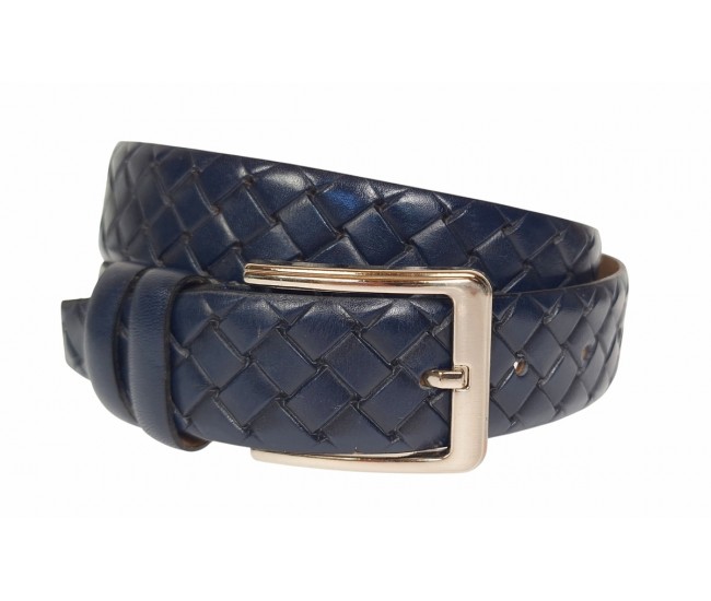 Curea barbati eleganta din piele naturala bleumarin inchis CLK236BL