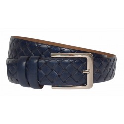 Curea barbati eleganta din piele naturala bleumarin inchis CLK236BL