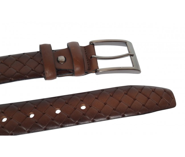 Curea barbati din piele naturala maro inchis 3.5cm Ciucaleti CLK 236MP