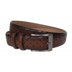 Curea barbati din piele naturala maro inchis 3.5cm Ciucaleti CLK 236MP