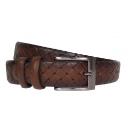 Curea barbati din piele naturala maro inchis 3.5cm Ciucaleti CLK 236MP