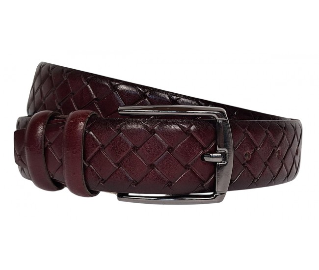 Curea barbati din piele naturala Bordeaux 3.5cm Ciucaleti CLK 236VIS