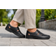 Pantofi barbati negri din piele naturala, cu scai si perforatii – model Seravon CLP01N