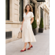 Pantofi dama perforati rosii din piele naturala cu toc mic Rosalia CLP03R