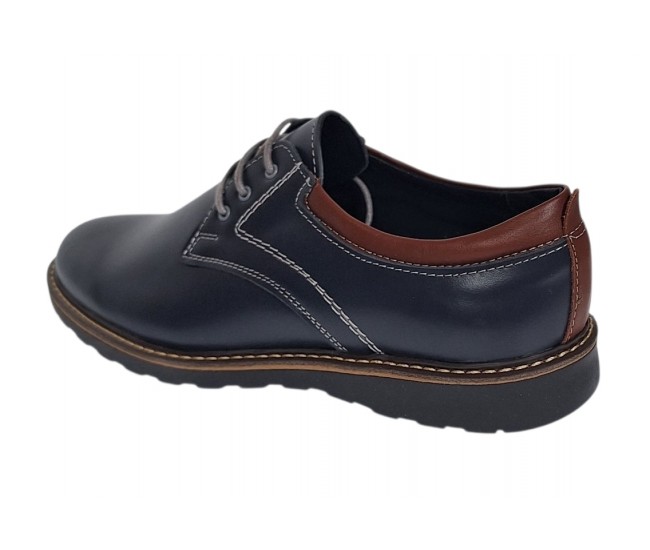 Pantofi barbati sport casual din piele naturala Bleumarin CORSABLUE
