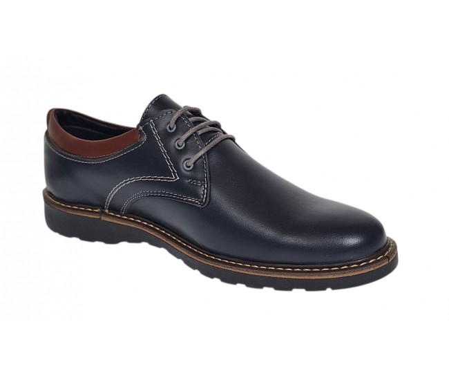 Pantofi barbati sport casual din piele naturala Bleumarin CORSABLUE