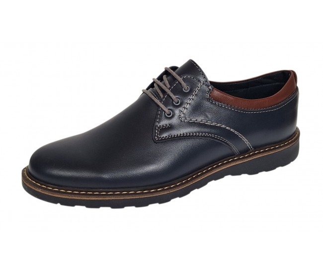 Pantofi barbati sport casual din piele naturala Bleumarin CORSABLUE