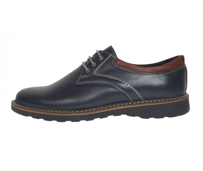 Pantofi barbati sport casual din piele naturala Bleumarin CORSABLUE