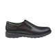 Pantofi barbati casual, cu elastic, piele naturala, CORSA, Negru, CORSAEN