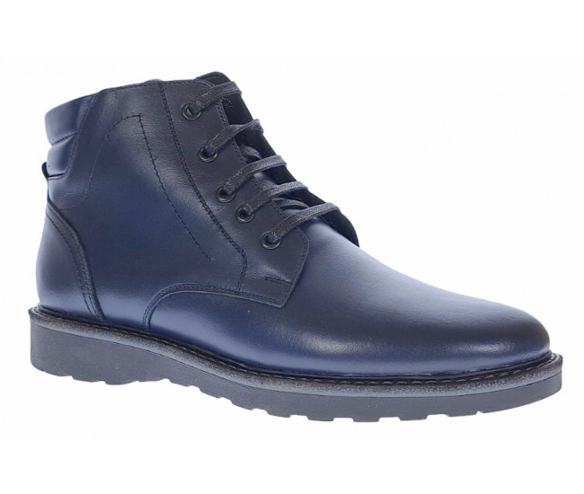 Ghete barbati, casual, din piele naturala, cu fermoar (imblanite) Bleumarin CORSAFBLM