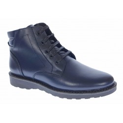 Ghete barbati, casual, din piele naturala, cu fermoar (imblanite) Bleumarin CORSAFBLM