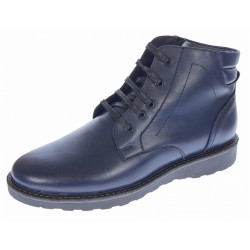 Ghete barbati, casual, din piele naturala, cu fermoar (imblanite) Bleumarin CORSAFBLM