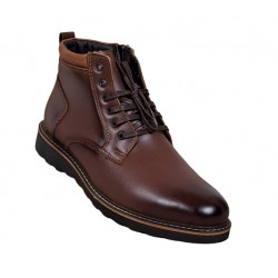 Ghete barbati casual, din piele naturala, cu fermoar, imblanite, CORSAFM Ghete barbati casual, din piele naturala, cu fermoar, imblanite, CORSAFM