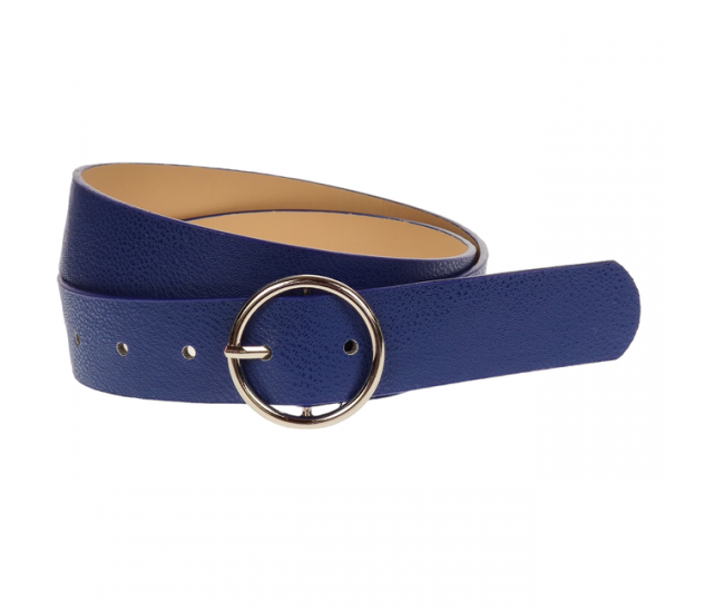 Curea dama, casual-eleganta, din piele ecologica, latime 3 cm, albastru - CRD001AB