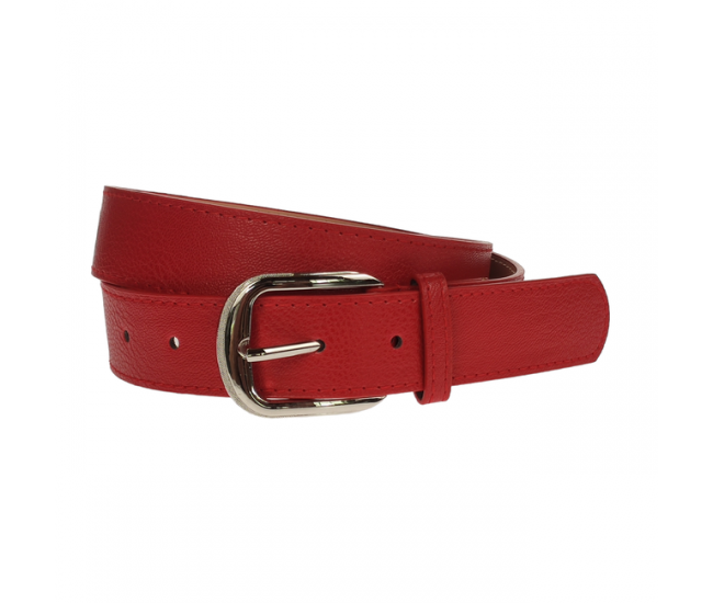 Curea dama, casual-eleganta, din piele ecologica, latime 3 cm, rosu - CRD002R