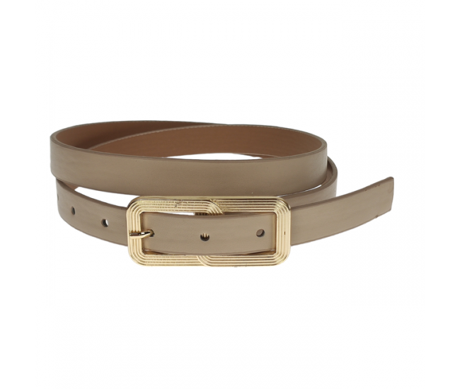 Curea dama, casual-eleganta, din piele ecologica, latime 2 cm, crem - CRD010CR