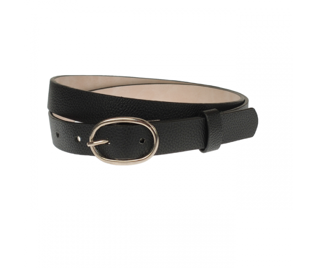 Curea dama, casual-eleganta, din piele ecologica, latime 2.5 cm, negru - CRD022Na