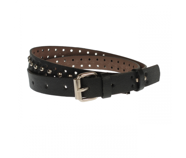 Curea dama, casual-eleganta, din piele ecologica, latime 2.5 cm, negru - CRD023N