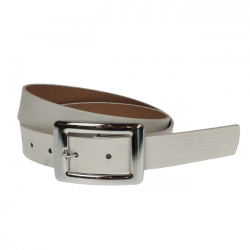 Curea dama, casual-eleganta, din piele ecologica, latime 2.5 cm, alb - CRD027A