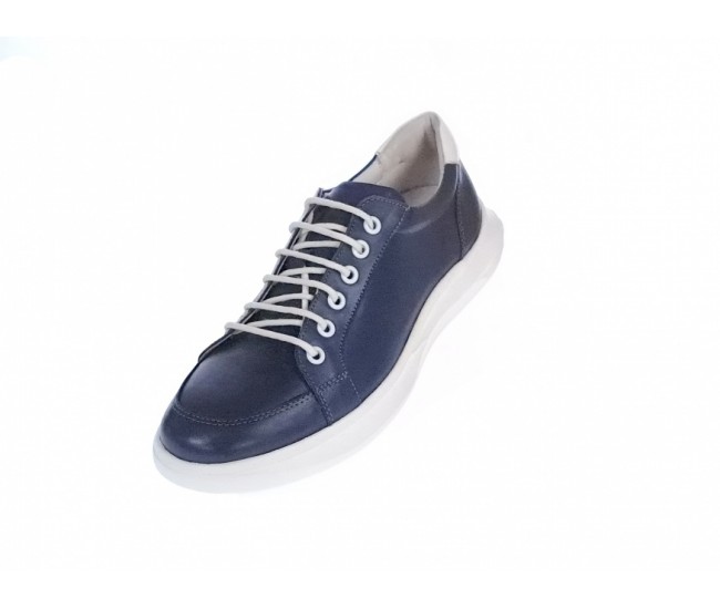 Pantofi barbati casual din piele naturala, bleumarin - CROST2BLA