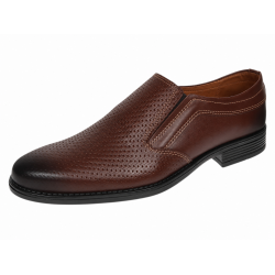 Pantofi barbati eleganti din piele naturala bleumarin fara siret DONATO 818BL