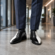 Pantofi Oxford bărbați alb-negru din piele naturală, eleganți de ceremonie – DONATOAN
