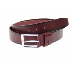 Curea barbati eleganta, din piele naturala, bordo 3.5 cm - DR001BOR