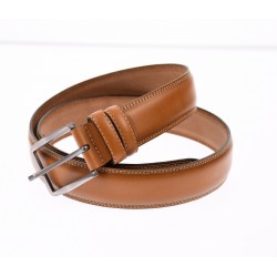 Curea barbati eleganta, din piele naturala, maro deschis 3.5 cm - DR002MD