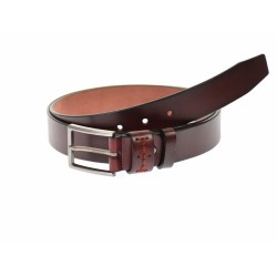 Curea barbati eleganta, din piele naturala, maro 3.5 cm - DR1215M