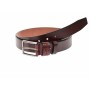 Curea barbati eleganta, din piele naturala, maro 3.5 cm - DR1215M